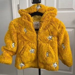 Zara Fuzzy Rockstar Mustard & Silver Accents Size 7